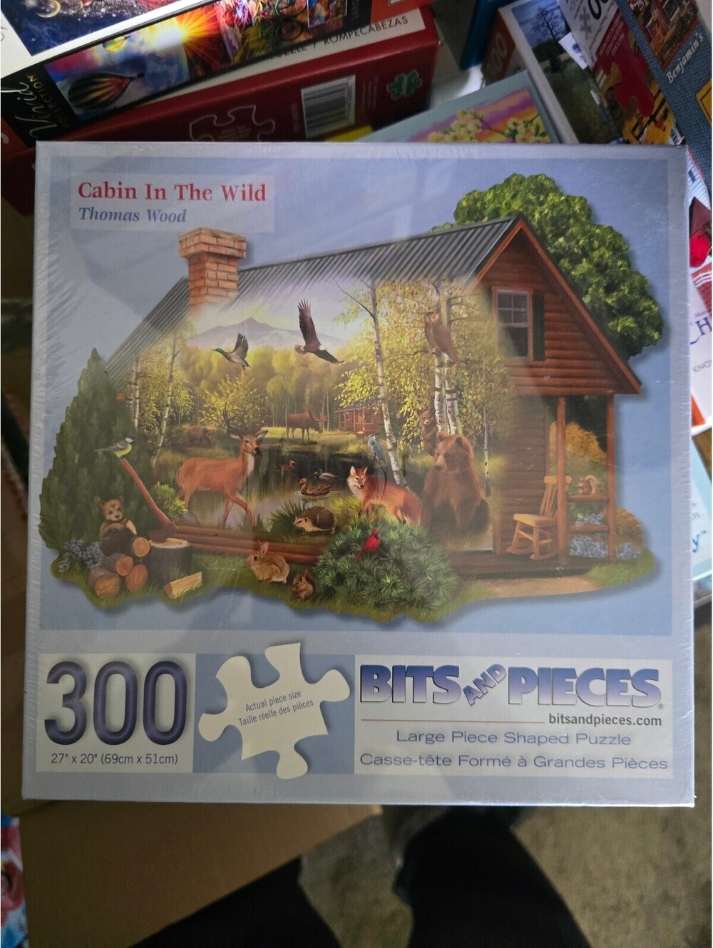 Bits and Pieces Cabin In The Wild 300 Pc Large Piece Jigsaw Puzzle Complete NEW